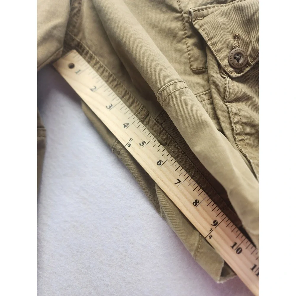 American Eagle Outfitters Mens Cargo Shorts Tan Classic Flex‎ Size 28 Y2k 00s